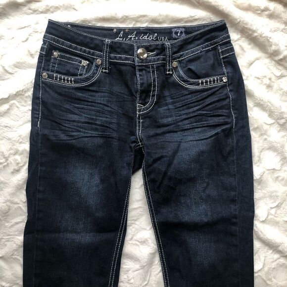 L.A. Idol Angel Wings Flap Pocket Pockets Capri - Women’s 7 - Picture 2 of 9